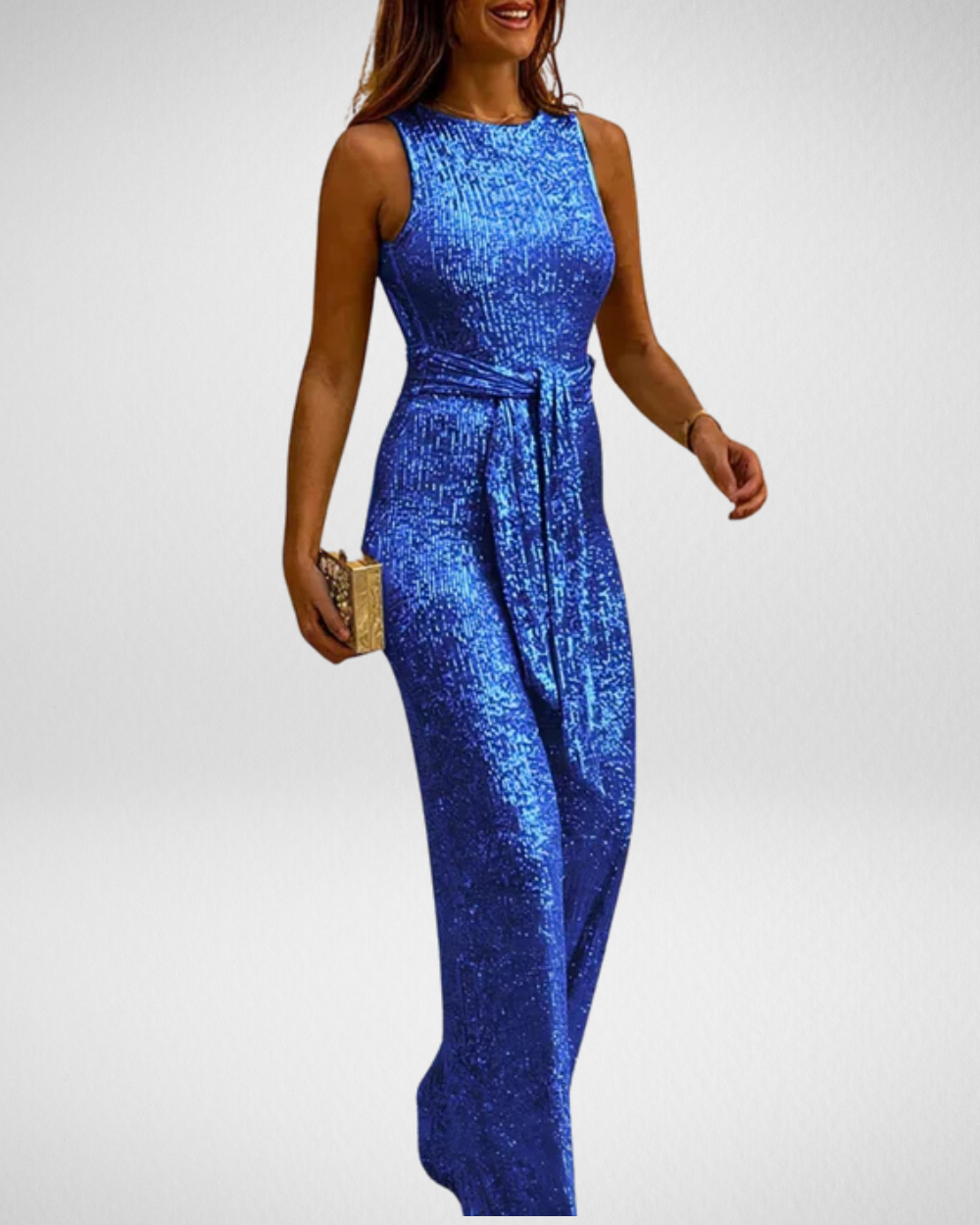 女性用バックオープン・スパンコールジャンプスーツ