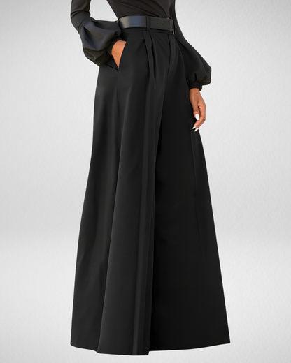 女性用ハイウエストワイドパンツ