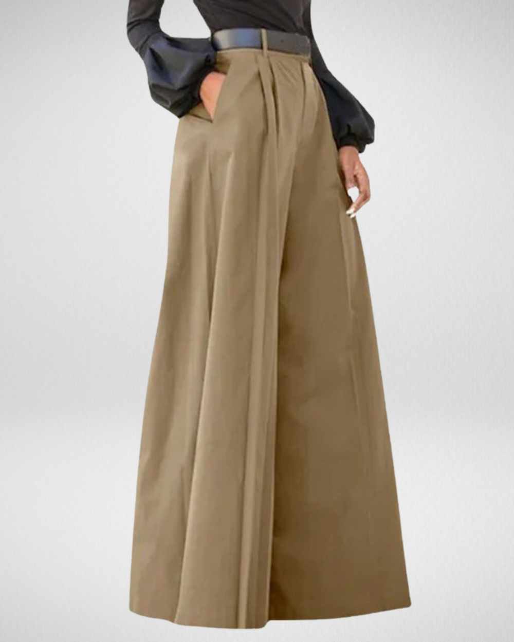 女性用ハイウエストワイドパンツ