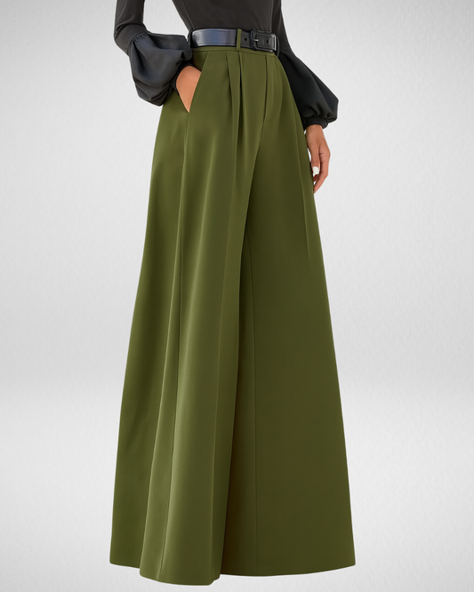 女性用ハイウエストワイドパンツ