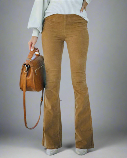 女性用フレアコーデュロイパンツ