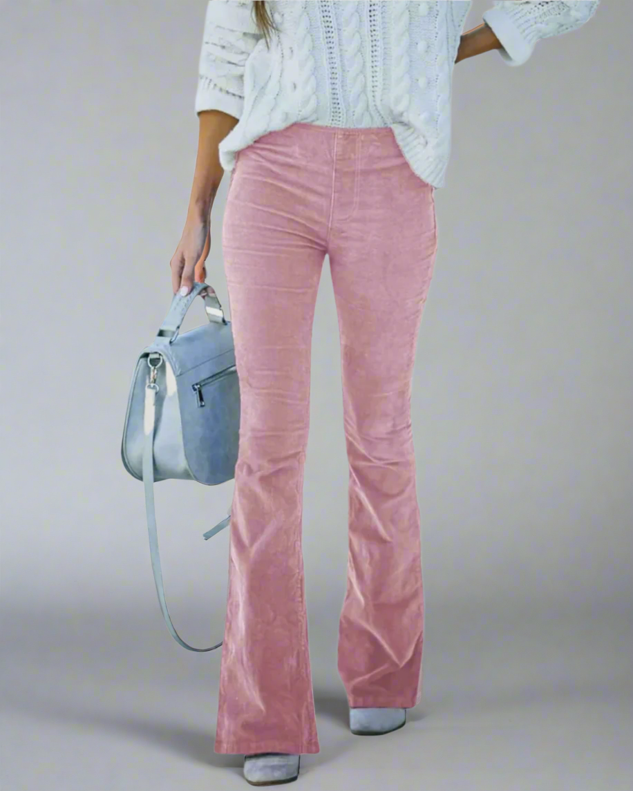 女性用フレアコーデュロイパンツ