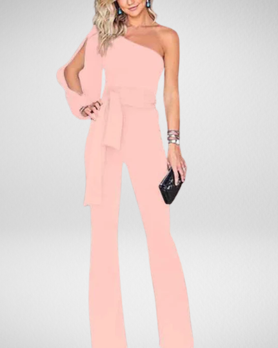 女性用ワンショルダー・オールインワンジャンプスーツ